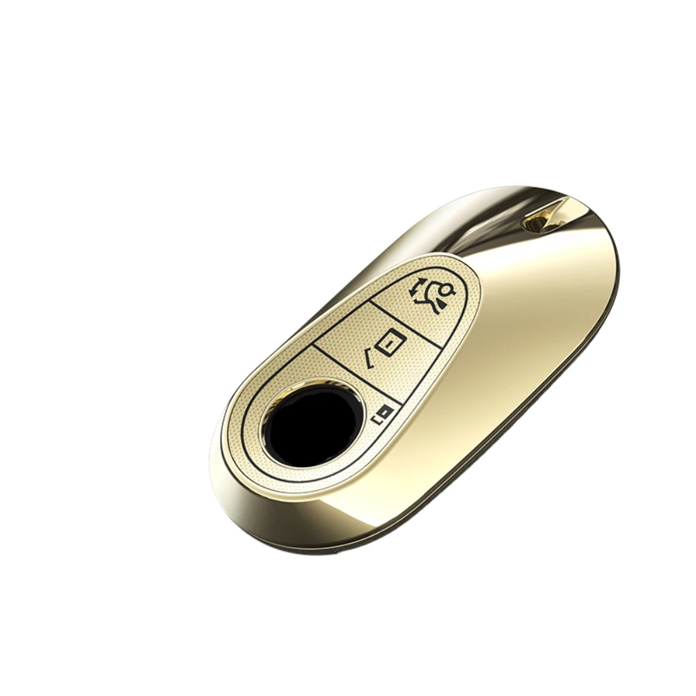Deluxe Car Remote Key Cover Protector with Keychain for Mercedes Benz C E Class