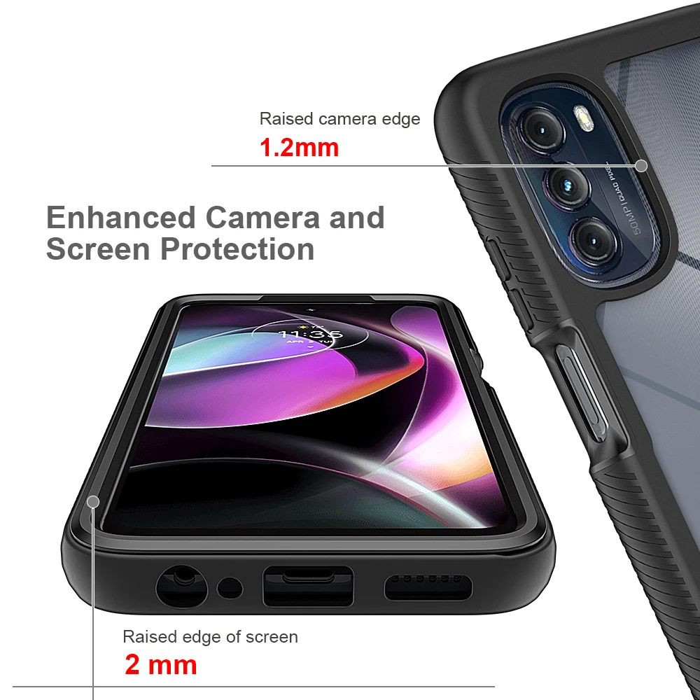 Enhanced Dual-Layer Rugged Armor Sky Case - Shockproof, Hybrid TPU/PC Hard Back Cover