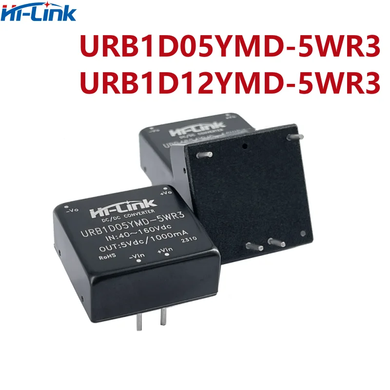  하이링크 스텝 다운 전력 컨버터 모듈, 5W, 1V, 1A URB1D05YMD-5WR3 URB1D12YMD-5WR3, 40  160Vdc DC 출력