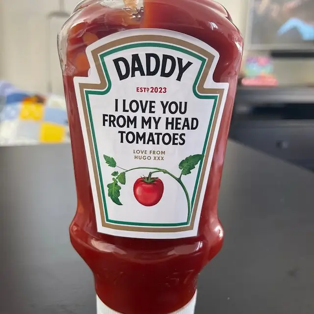 Personalised Tomato Ketchup Sauce Label Vinyl Sticker Funny Novelty Gift Birthday Anniversary Kitchen Jar Name Stickers label stickers