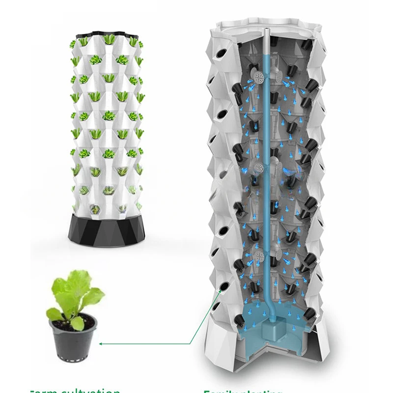 

Hydroponics Grow System Aeroponics Growing Planter Pineapple Tower for Indoor Garden Plastic Greenhouse Soilless Planting