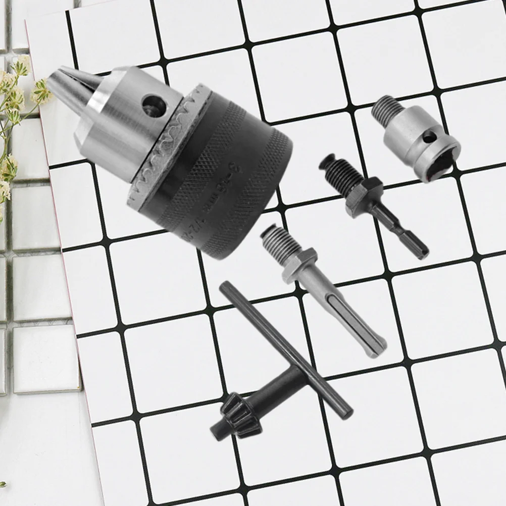 

1 Set of 13MM Steel Drill Chuck Drilling Adapter Converter Drill Bits Converter Hand Drill Bits with 13MM Hex Jaw