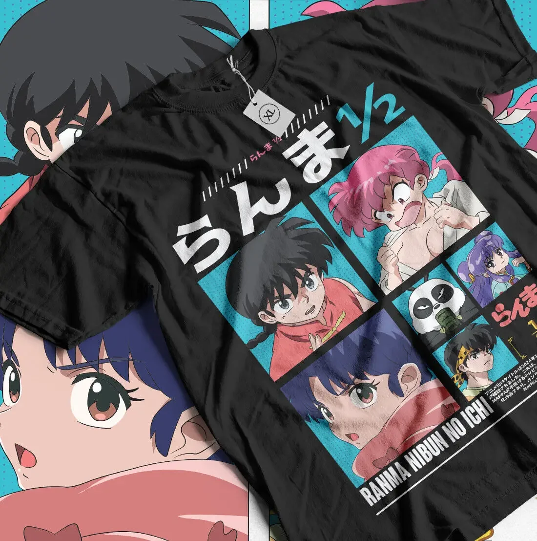 Ranma 1/2 T-Shirt Shampoo Rumiko Takahashi Manga Strip Anime Shirt