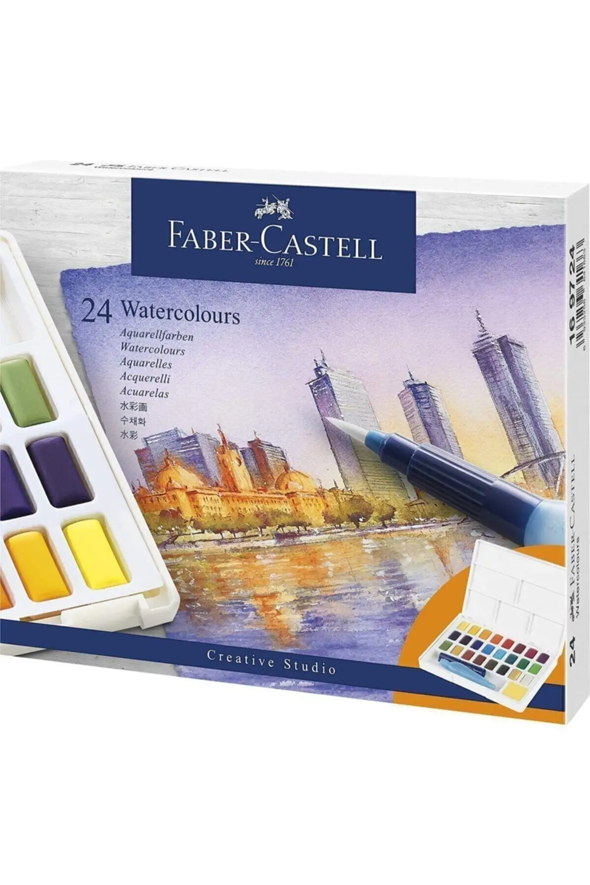 Faber-Castell 24 цвета сплошной акварель с добавленным пигментом/краской набор краски