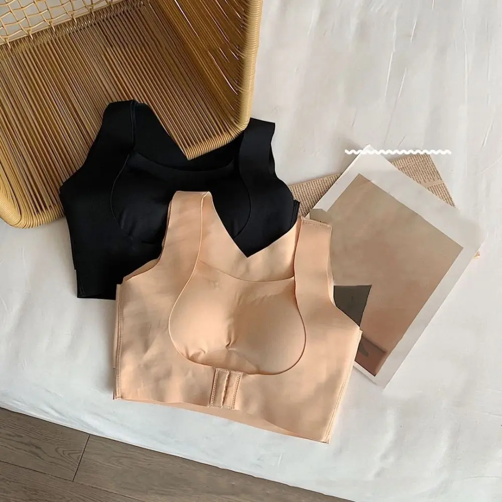 Reggiseno Correttore Posturale con Chiusura Frontale 2 in 1, Antiurto, Senza Ferretto, Push-Up, con Spalline Incrociate, Senza Cuciture, per Correzione della Forma del Corpo
