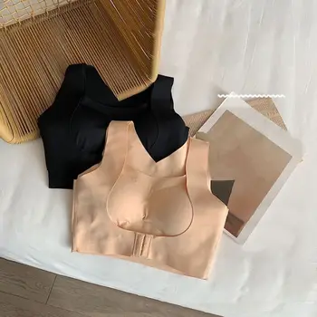 Reggiseno Correttore Posturale con Chiusura Frontale 2 in 1, Antiurto, Senza Ferretto, Push-Up, con Spalline Incrociate, Senza Cuciture, per Correzione della Forma del Corpo
