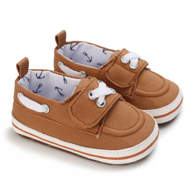 Newborn Baby Prewalker Girls Boys Casual Shoes Leather Non-Slip Soft-Sole Infant Toddler First Walkers 0-18M Baptism D64 Brown