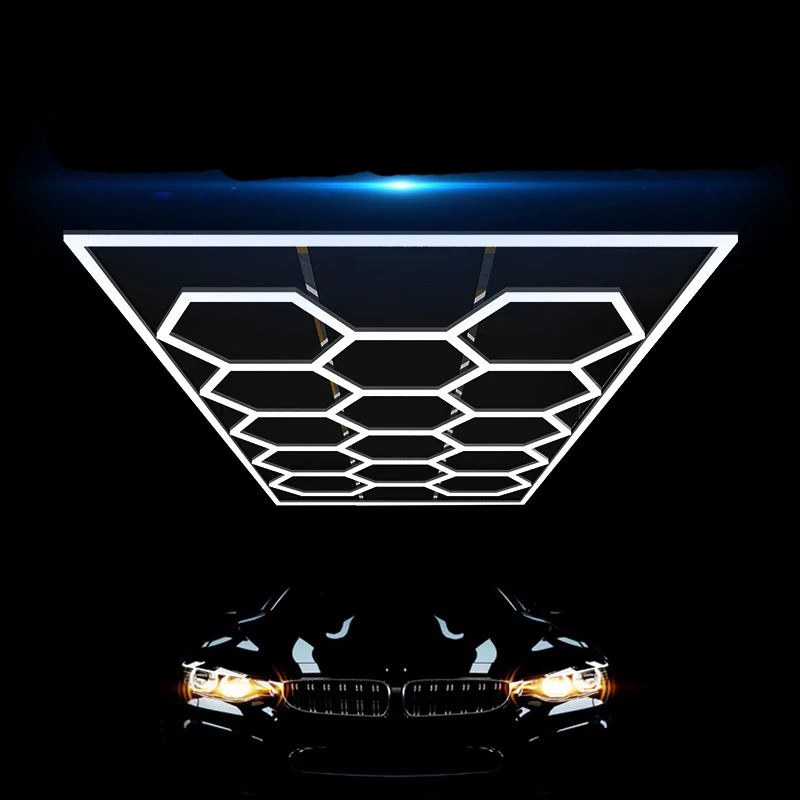 

ZK20 Modern Garage Light Hexagonal Spliced ​​Light Tube 110V-240V LED Ceiling Honeycomb Ceiling Light Indoor Lighting Fixtures