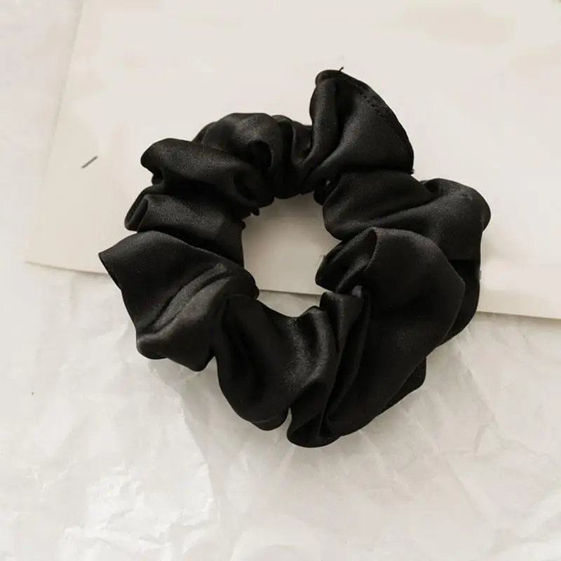 3.9 inch Women Silk Scrunchie Elastic Handmade Multicolor Hair Band Ponytail Holder Headband Hair Accessories hair clips Hair Accessories