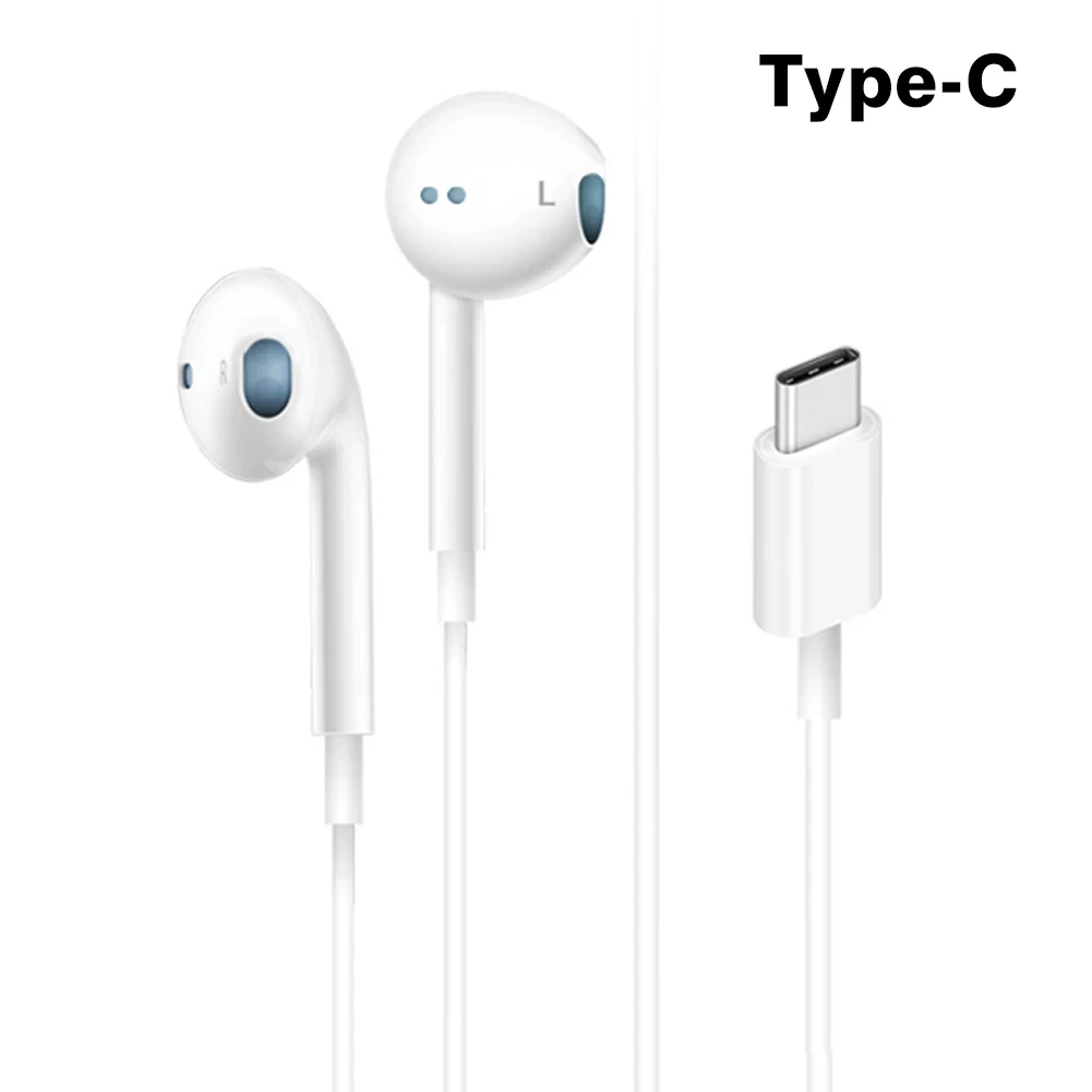Wired Earphone 3.5mm Type C In-Ear With Microphone Headphone For Iconic Brand Huawei Samsung Oneplus For iphone ios Smartphone Earbuds