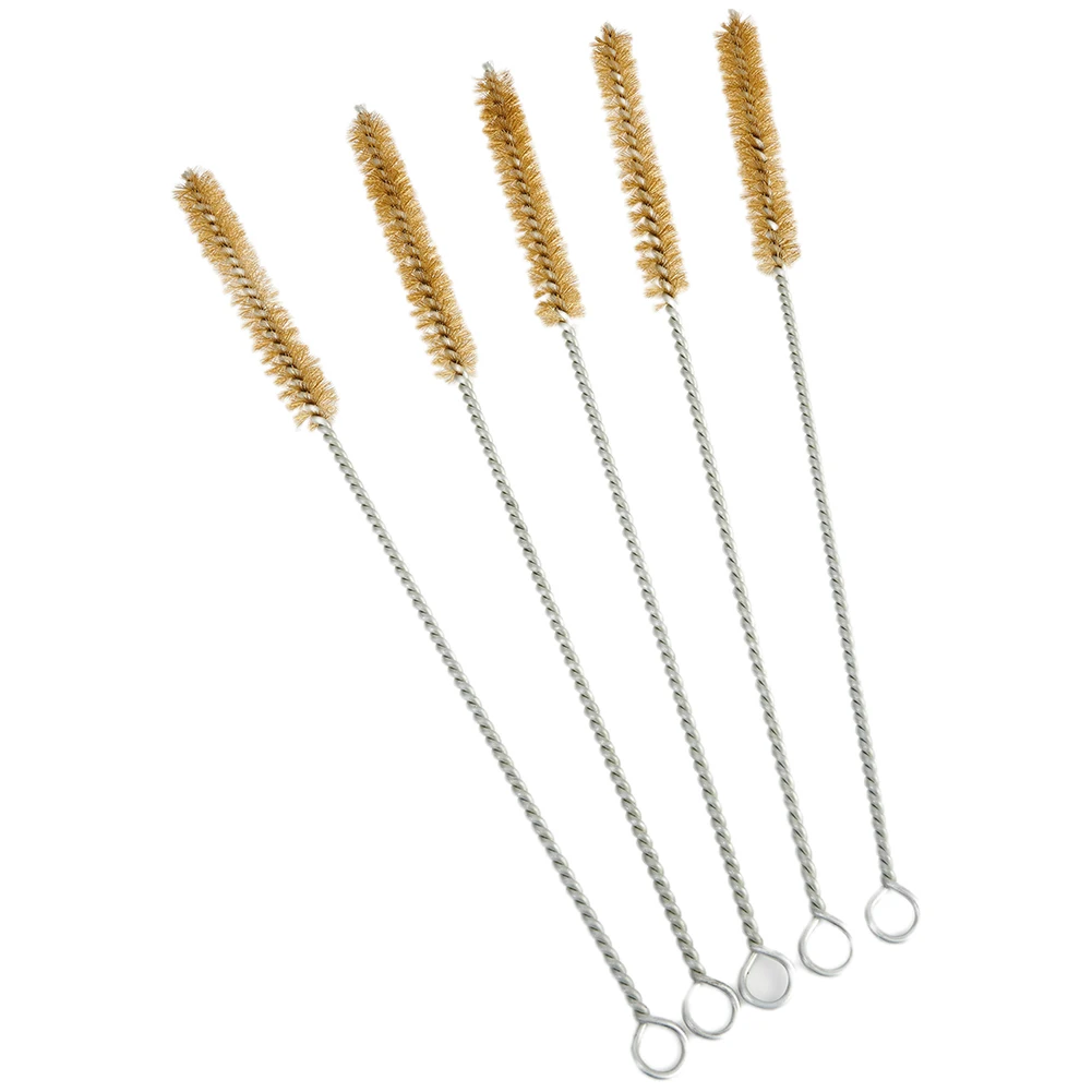 

5pcs Cylinder Steel Wire Tube Brush 10-30mm Stainless Steel Wire Pipe Cleaning Brush Thread For Pipes Gun Cleaning Rust Removal