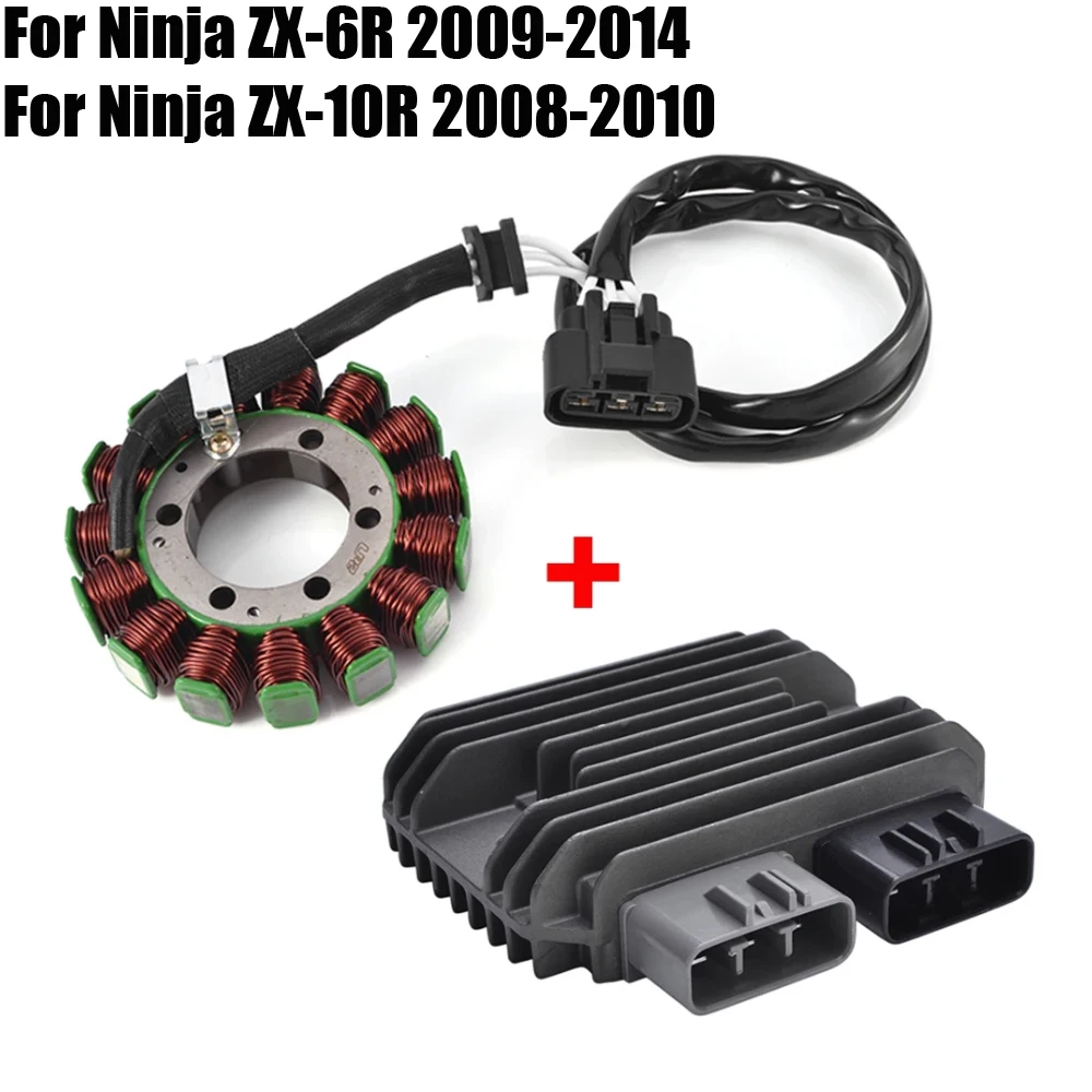 

Stator Coil + Regulator Rectifier For Kawasaki Ninja ZX-6R 2009 - 2014 / Ninja ZX-10R 2008 - 2010 / ZX 6R 10R Ninja ZX6R ZX10R
