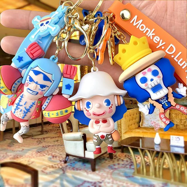 One Piece Anime Monkey·d·luffy Keychain Silicone Key Ring Lanyard Schoolbag  Pendant Accessories Cosplay Pendant Jewelry - Action Figures - AliExpress