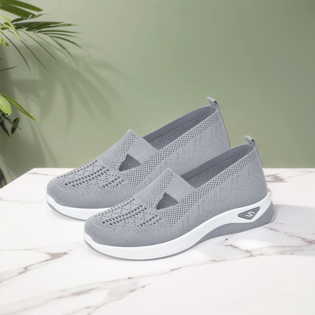 2024 Summer Comfort Casual Women's Shoes Versatile Lightweight Anti Slip Flat Shoes Soft Sole Breathable Hollow Out Woven Shoes - Image 2