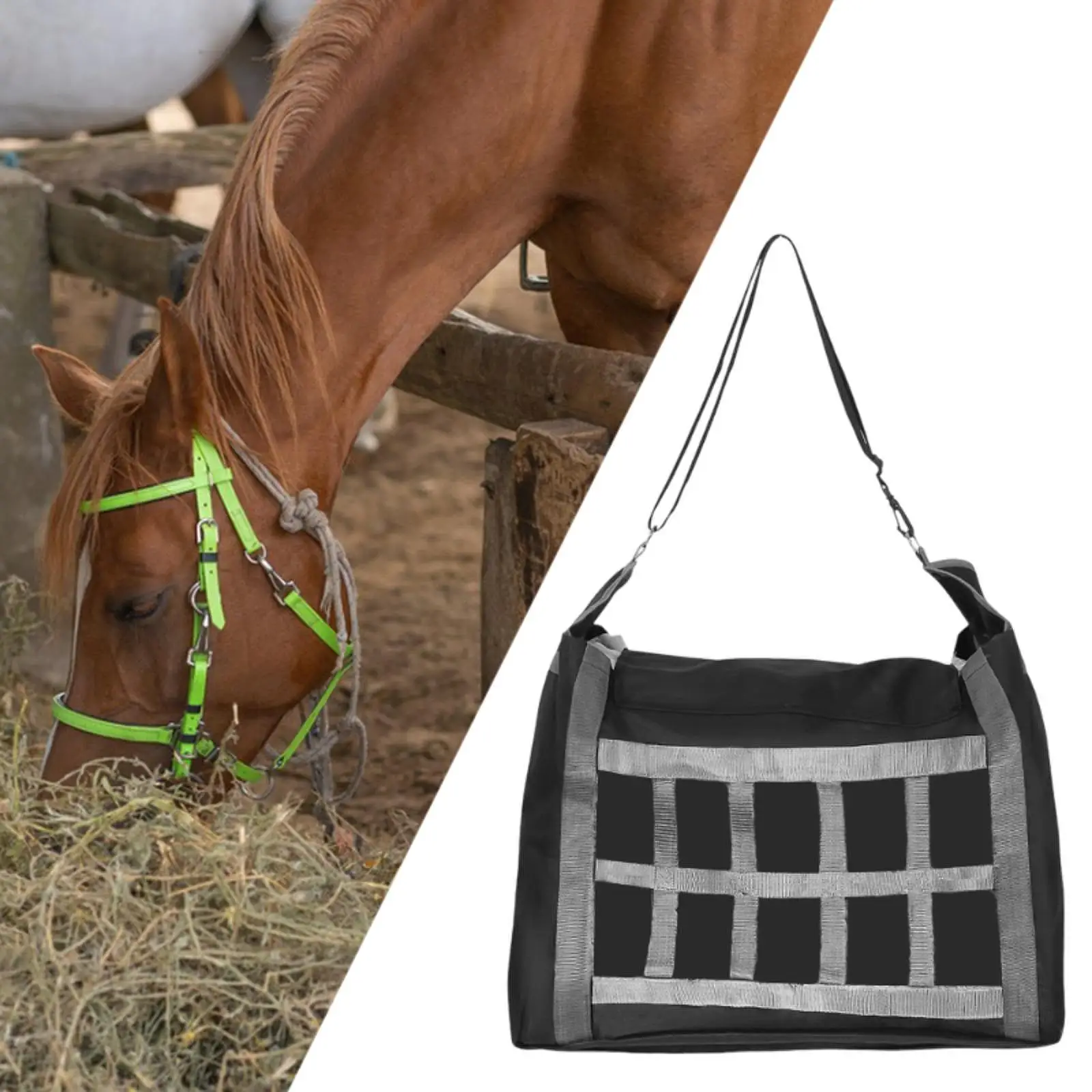 Hay Net Horse Blanket Winter Majestic Ally Slow Feed Hay Bag For