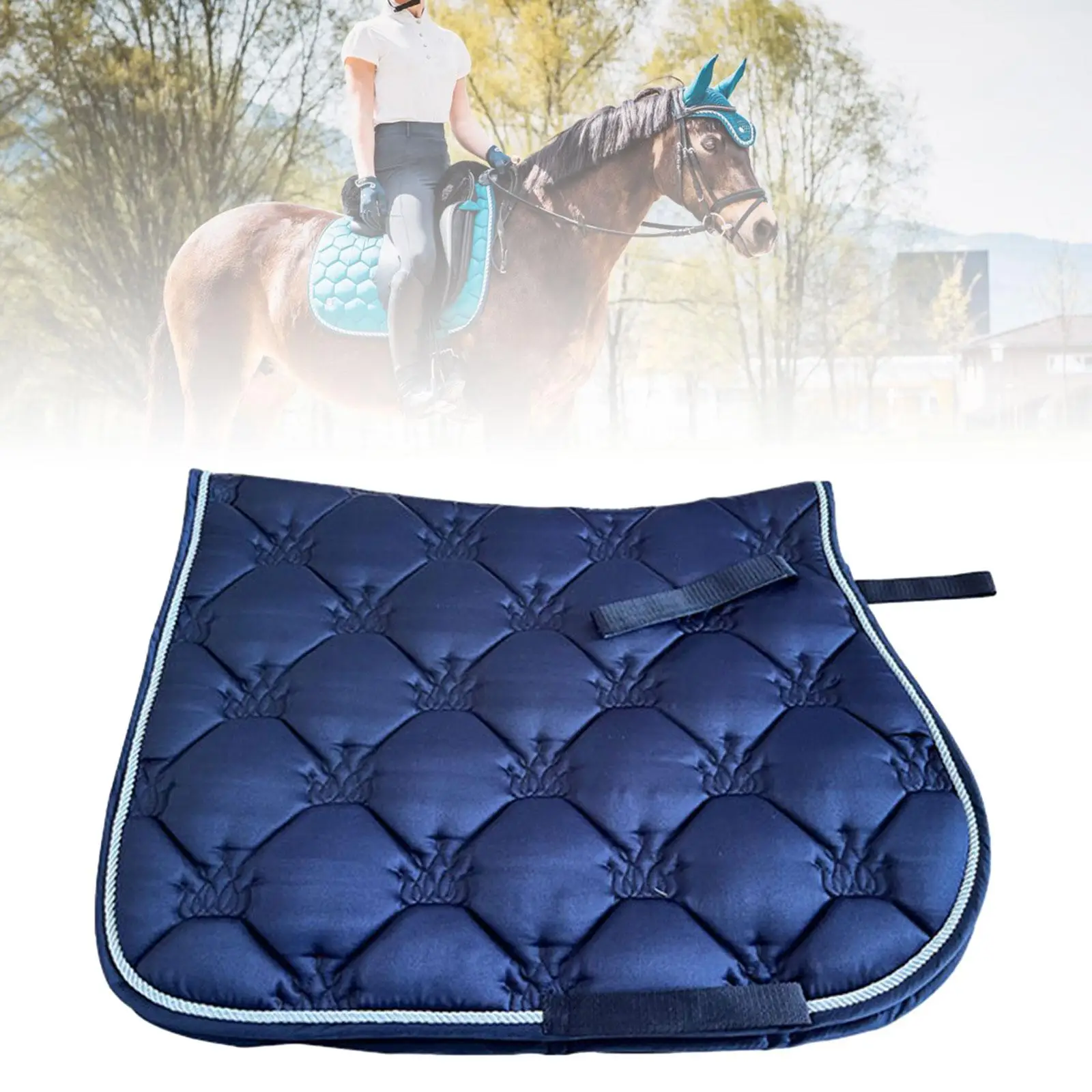 Horse Saddle Pad Anti Slip Shock Absorbing Thickened Soft Seat Cushion Horse Riding Pad Protect Thighs Accessories Dressage Pad