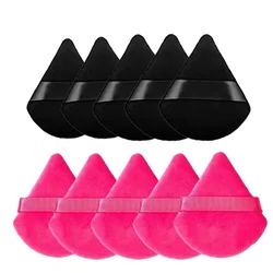 Velvet Triangle Makeup Sponge (Black and red - 10pcs)