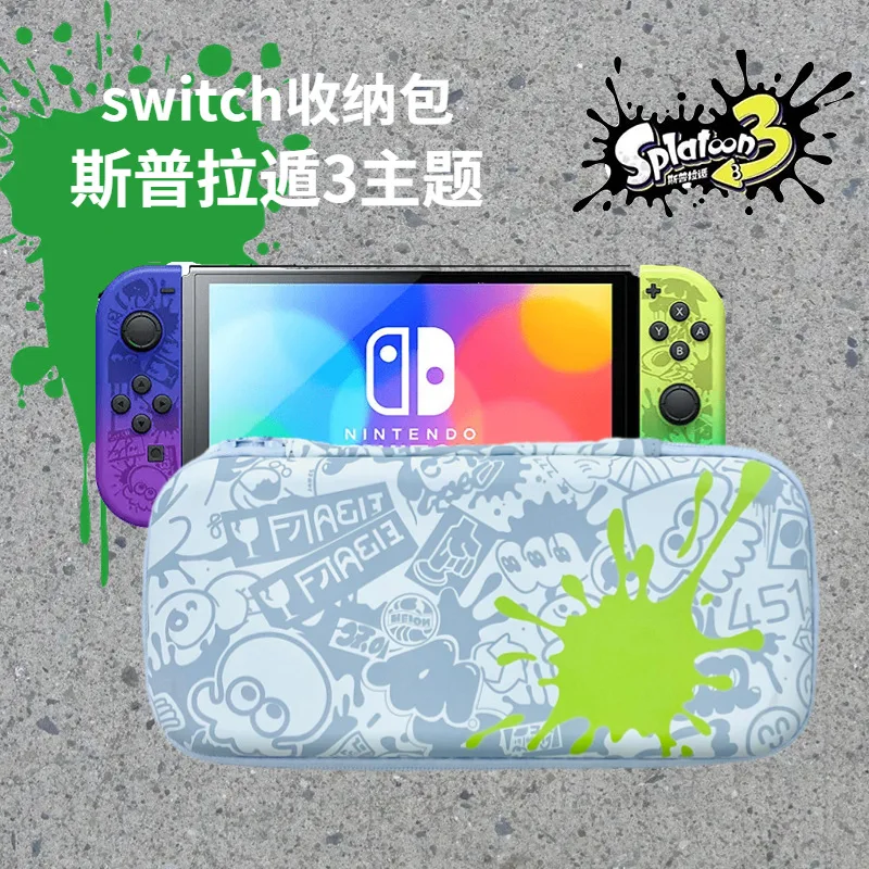 eva caso de transporte para nintendo switch oled splatoon caso protetor saco armazenamento capa para interruptor oled console viagem portátil