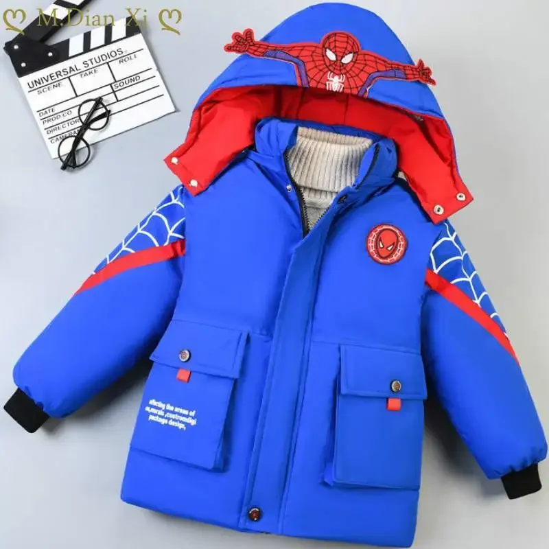 

New Winter Jacket for Baby Boys Warm Jacket Children's Cartoon Coat Cotton Padded Clothing Kids Warm Parka Boy Hooded Thick