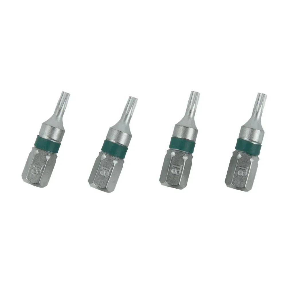 4-teiliges 25 mm T6-T40 magnetisches Torx-Schraubendreher-Bit-Set, Elektroschrauberkopf T6, T8, T9, T10, T15, T20, T25, T27, T30, T35, T40