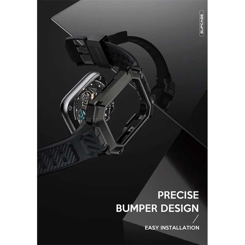 SUPCASE For Apple Watch 9/8/7/6/5/4/SE Case (45/44mm) UB Pro XT Metal Rugged Watch CaseFlexible Strap Bands