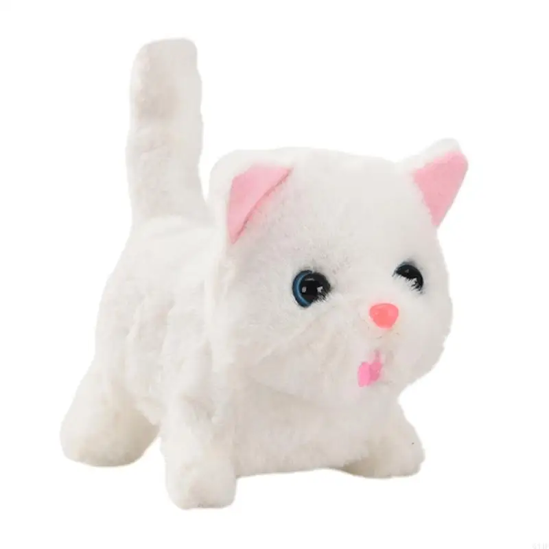 634F Interactive Plush Toy Can Walking Meowing Realistic Stuffed Animal for Kids