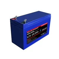 Batterie Lithium-ion 12V 24,5 ah, BMS intégré pour enfants, voiture électrique, alimentation électrique de Camping, stockage d'énergie solaire, éclairage LED 5