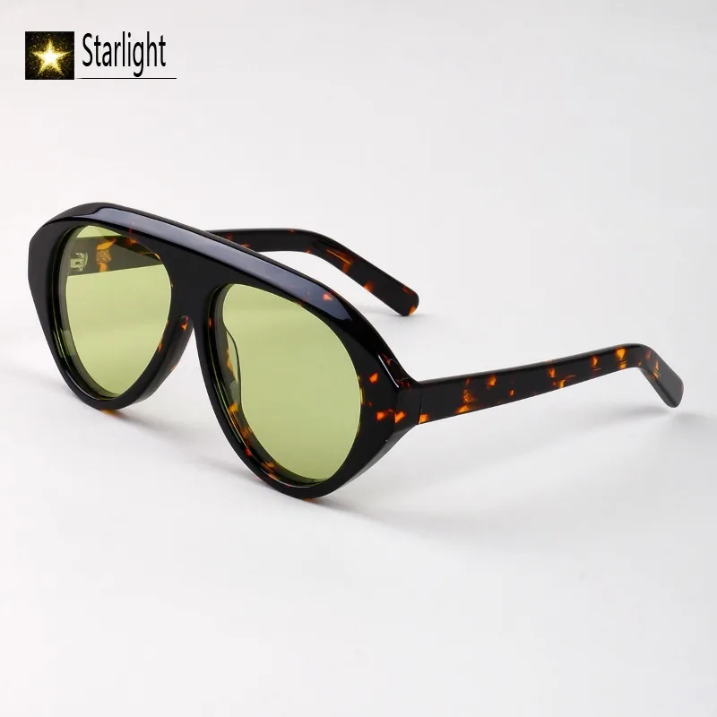 Polarisierte Schildkröte Dicke Große Rahmen Sonnenbrille Frau Platz Brillen Frauen Acetat Mode Brillen UV400 Weibliche BRIL 145mm