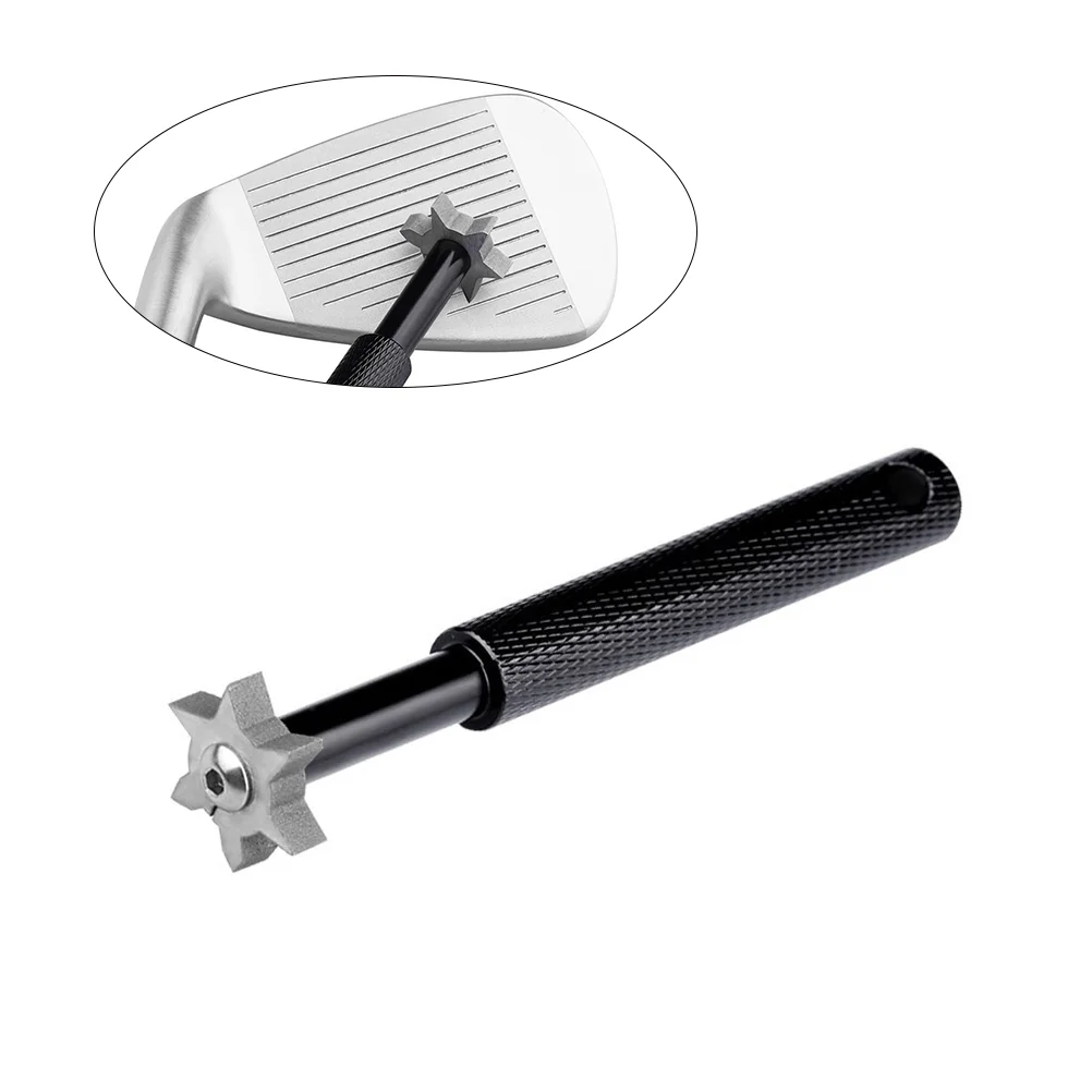 

Инструмент для заточки пазов клуба, инструмент для очистки с 6 режущими головками (черный)