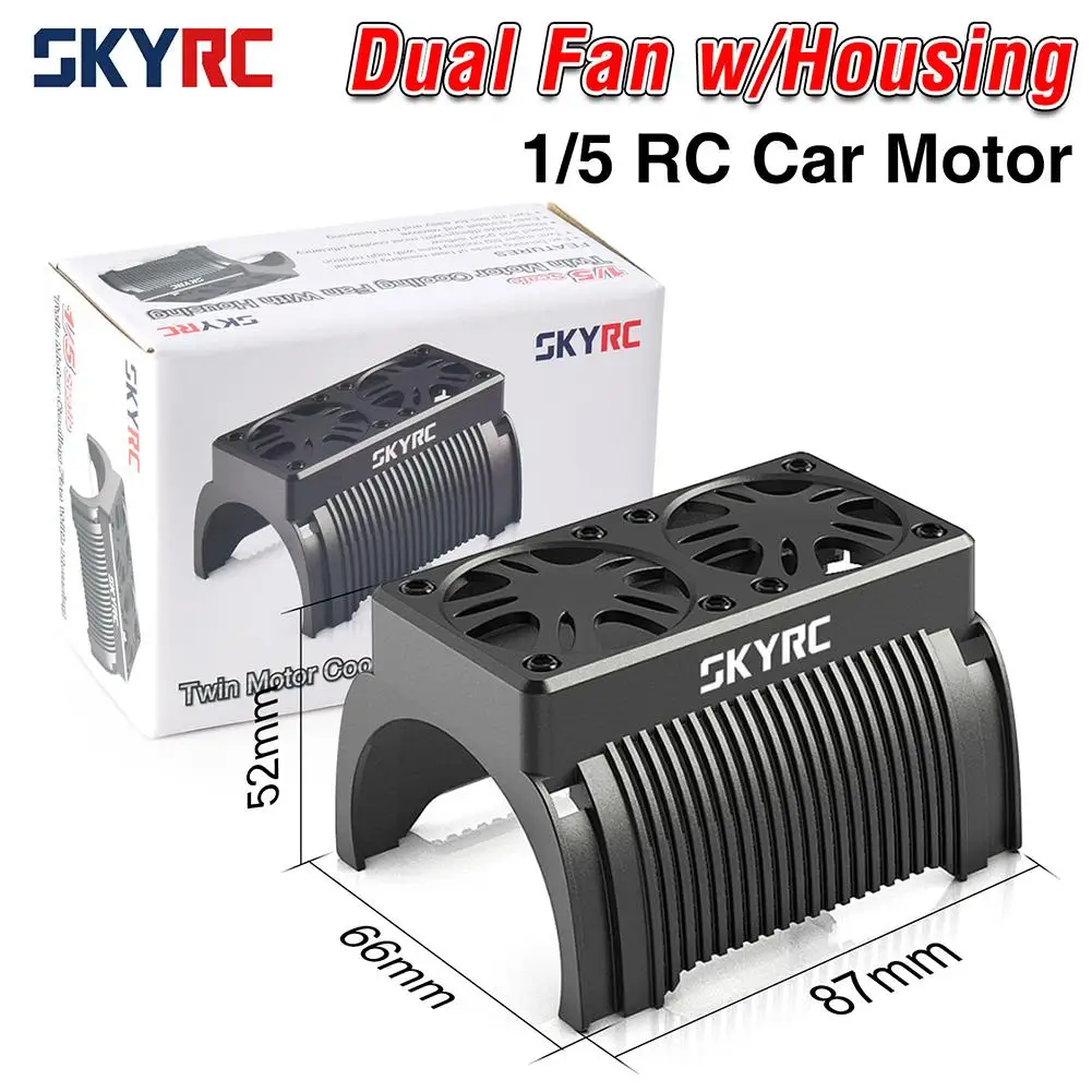 

SKYRC SK-400008-15 Twin Motor Cooling Fan With Housing 55mm Heatsink Compatible For 1/5 Scale Traxxas Arrma Remote Control Car