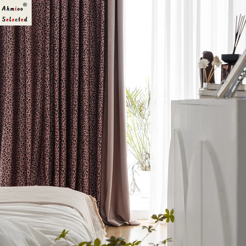 

High-end Leopard Print Velvet Curtains for Windows Drapes Modern Custom Printing Curtain For Living Room Bedroom Soft Fabrics