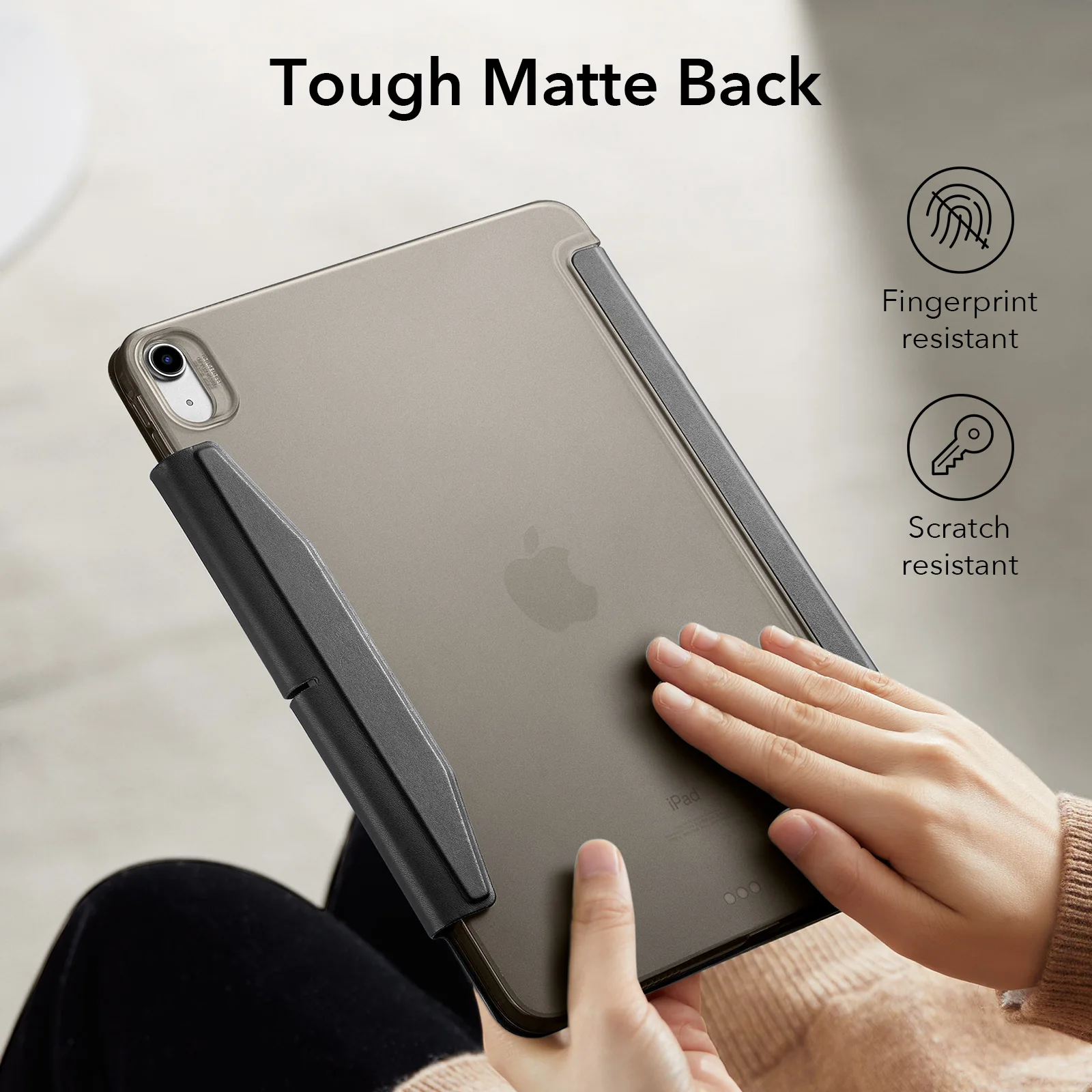ESR iPad Air 6 Air 11 2024 케이스, iPad Pro 11 Ascend Trifold 케이스, iPad Pro 13 인치 후면 커버 내장 연필꽂이