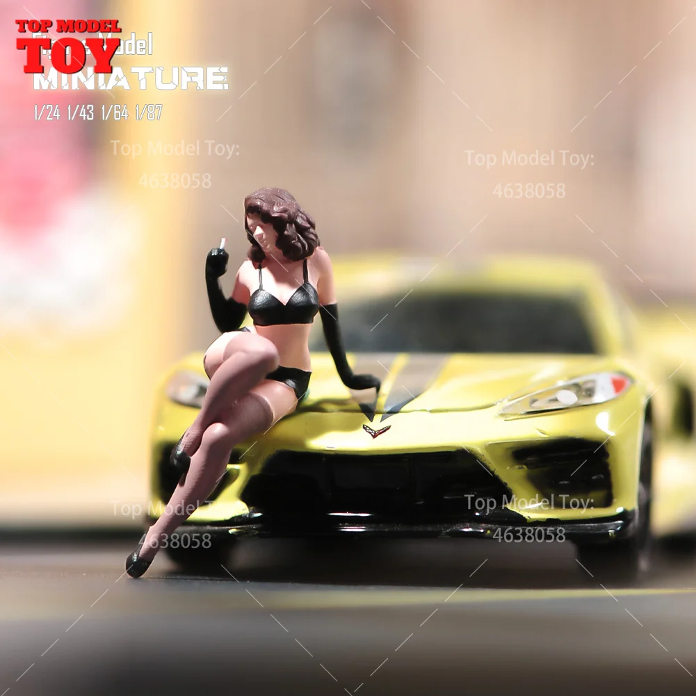 Figurine Fille En Résine – Scène été Bikini Noir – Échelles 1/72 à 1/18 – DIY – Thème Batman – Pour 17 Ans Et Plus