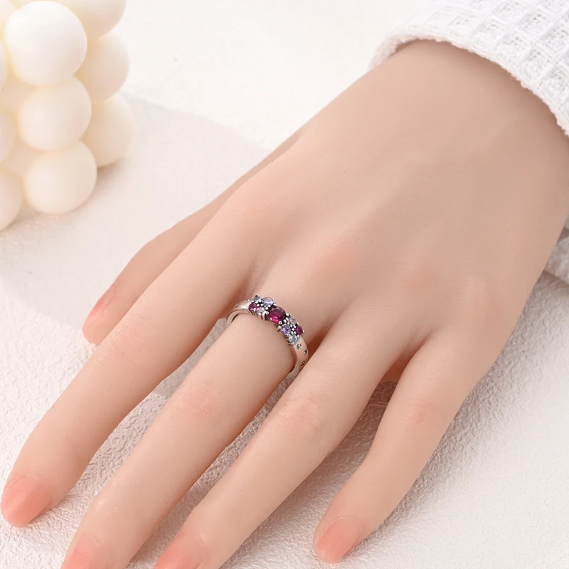 Heiße Original 925 Sterling Silber Ringe in den Größen 6, 7, 8, 9 für Damen und Herren – Funkelnde Sternen-Keltische Knoten Regenbogen-Blumenringe – Edler Schmuck – Detail 25