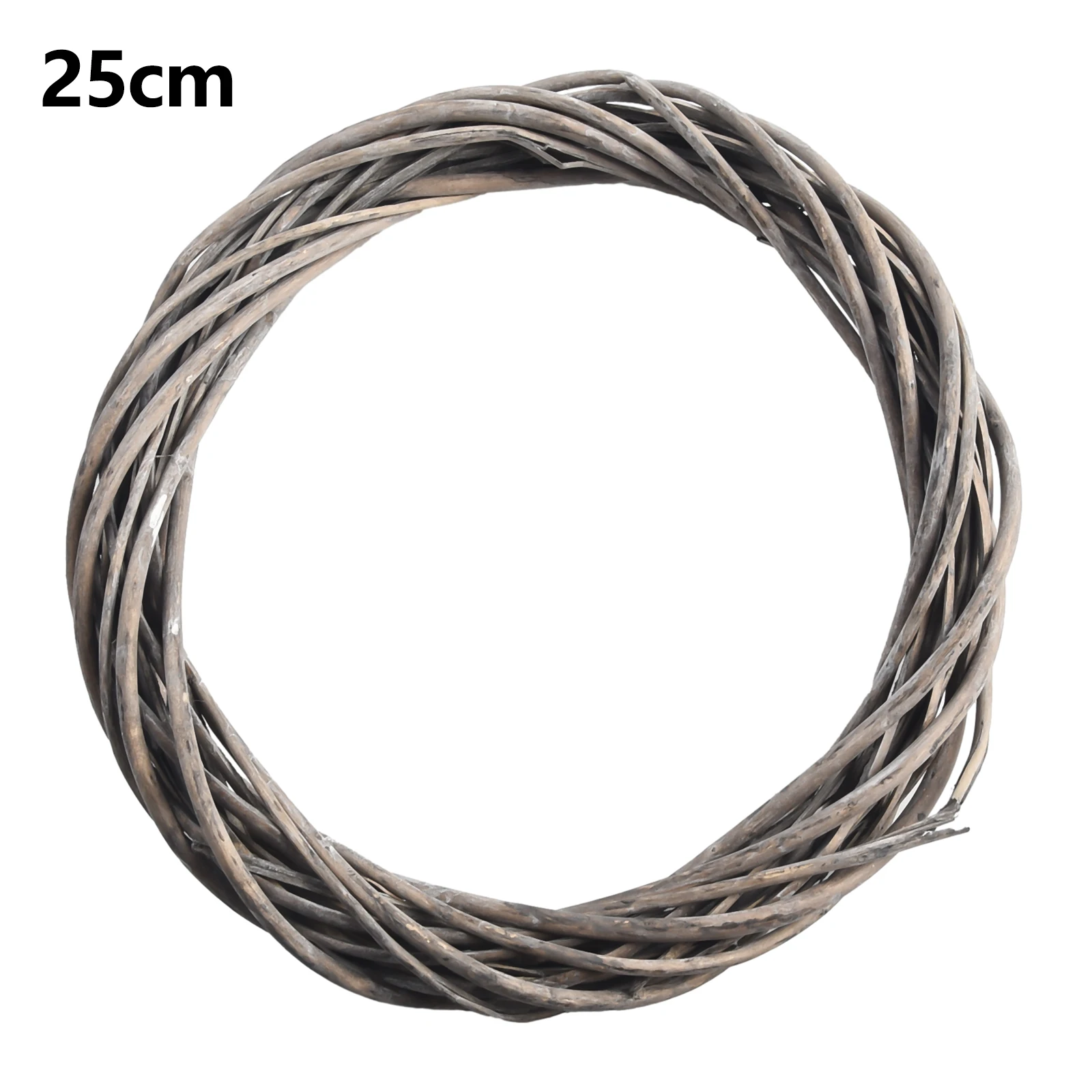 20 cm/25 cm/30 cm Weihnachten Rattan Ring Kranz Wicker Rebe Girlande Hängen Hochzeit Grau Kranz Kindergarten Fotografie Dekoration – Detail 17