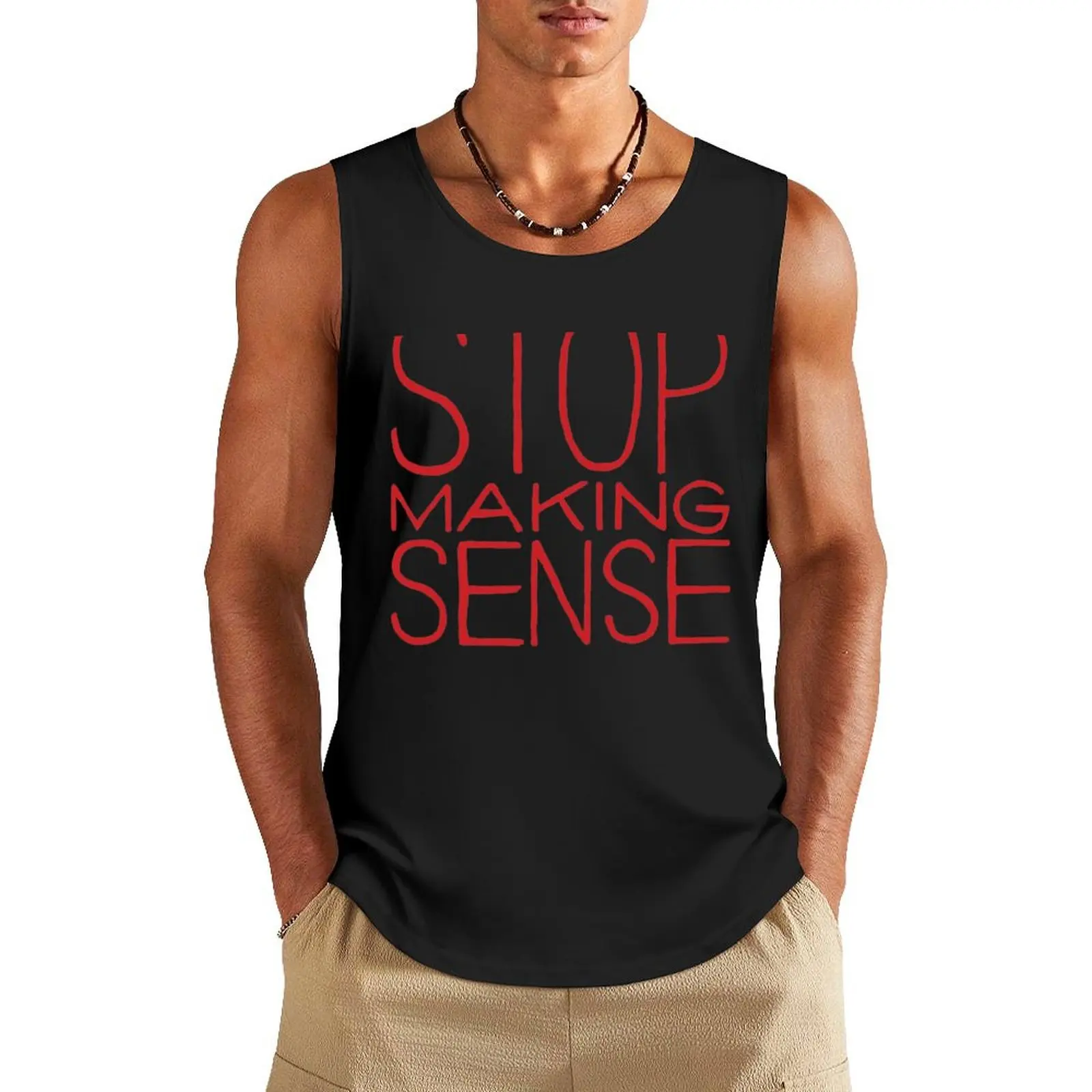 

Stop Making Sense Tank Top fitness clothing for men man vest anime T-shirt male