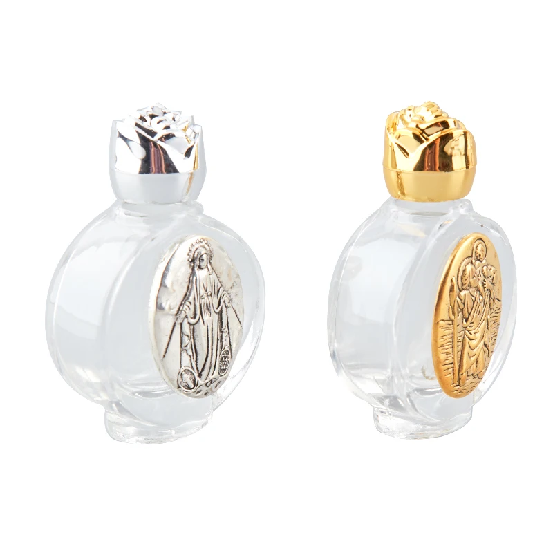 1 Pc 15ml Highquality Empty Holy Water Jesus Bottle Religious Cross Bottle Christian Baptism Supplies