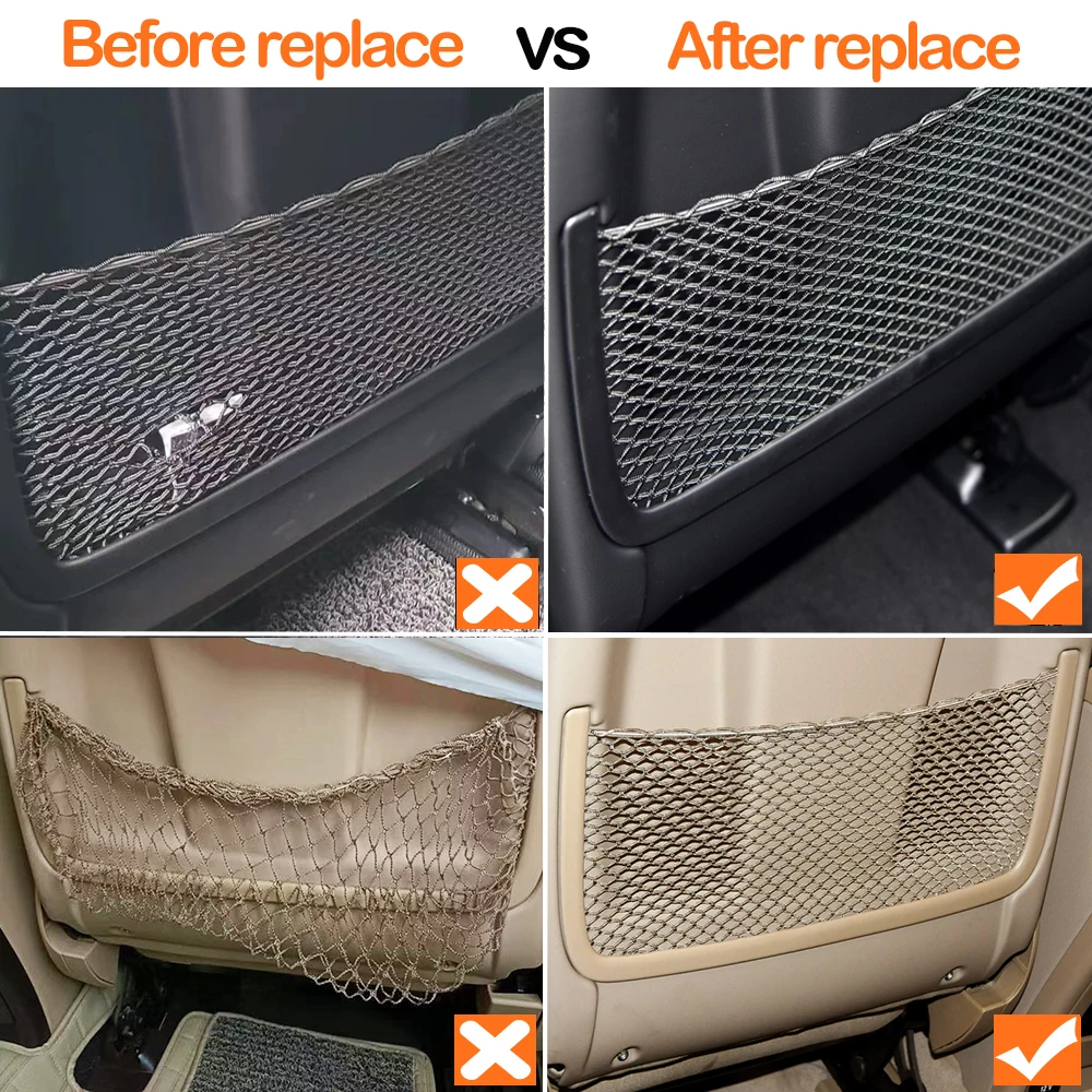 Filet De Coffre Pour Mercedes GLA X156 (2016-2018) - Maille élastique Double Couche - Rangement Bagages, Courses, équipement
