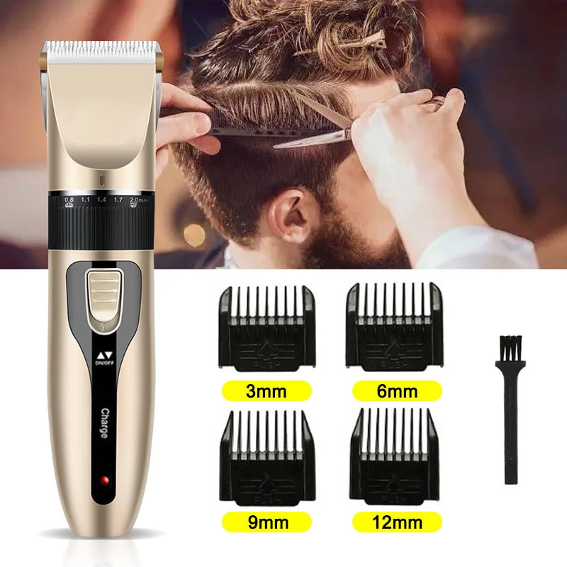 Electric Hair Cutting Machine Clipper Hair Rechargeable Man Shaver