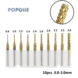 Machine à graver couteau en acier au tungstène, Machine à graver en acier au tungstène, coupe de PCB, Circuit imprimé, trou, maïs grossier, fraise, 10 pièces 