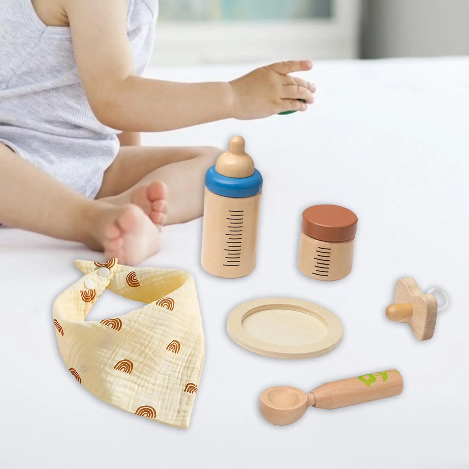 

Baby Doll Feeding Set Early Education Fine Motor Skills Imaginative Toy for Boys Girls Kids Preschool Age 3 4 5 6 7 Gifts