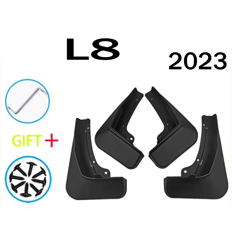 4Pcs Mud Flaps For LI Xiang LiXiang L7 L8 L9 2022 2023 Splash Guards Mudguards Black