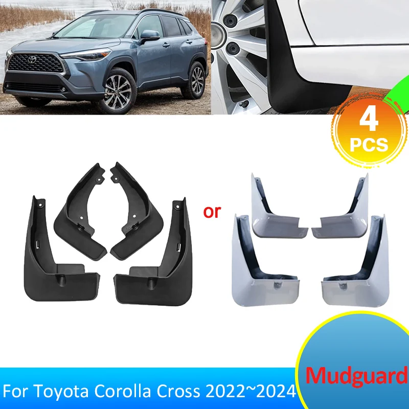 

4x MudFlap for Toyota Corolla Cross 2022 2023 2024 XLE HEV XG10 Accessorie Front Rear Wheels Anti-splash Mudguards Splash Fender