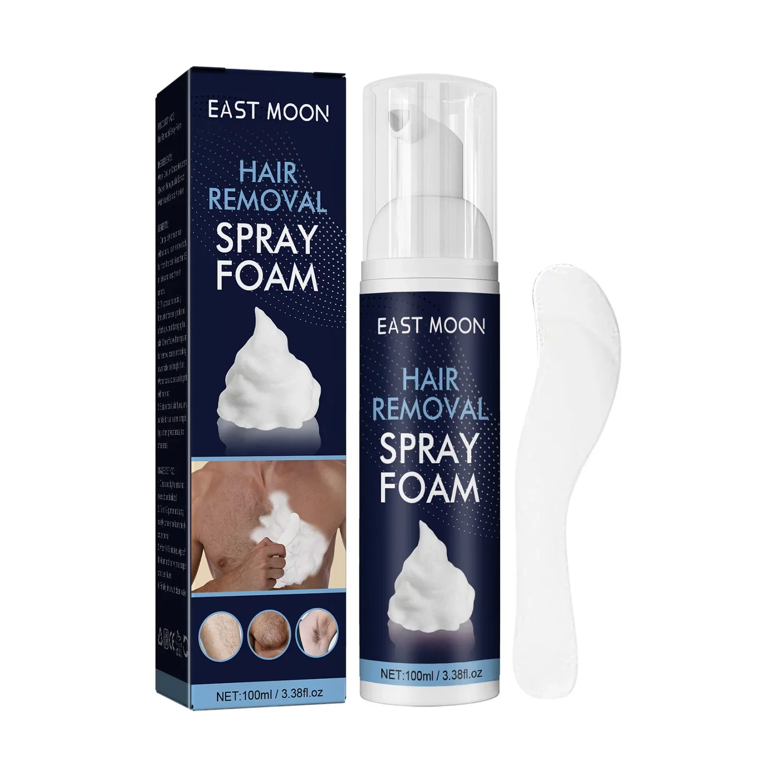 Hair Removal Spray for Men - Gentle and Effective, Perfect for Legs, Underarms, Chest Hair - Convenient Spray-On Formula 3
