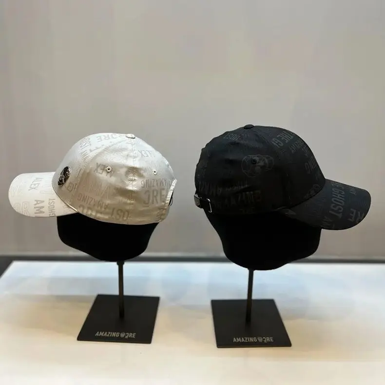 AMAZINGCRE New Men's and Women's Same Golf Outdoor Sports Leisure Sunshade Sunscreen Printed Cap