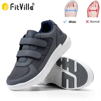 FitVille Diabetic Shoes for Men Extra Wide Width Elder Mens Diabetic Shoes for Neuropathy Swollen Feet Shoes Pain Relief 1