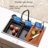 Stainless Steel Kitchen Sink Household Thickened Large Single Slot Washbasin Bowl Sinks Undercounter Basin left drainage 3