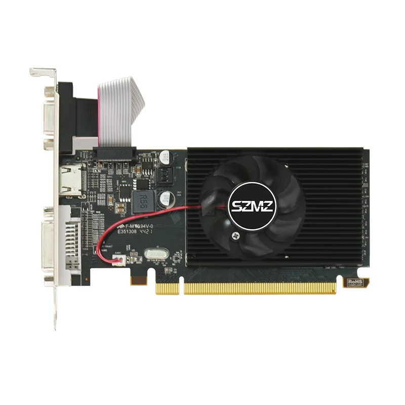 SZMZ AMD Radeon Video Card R5 230 2GB Graphic Card Office GPU Computer Graphics Card for Base Use PC Placa De Video Radeon New graphics card for gaming pc Graphics Cards