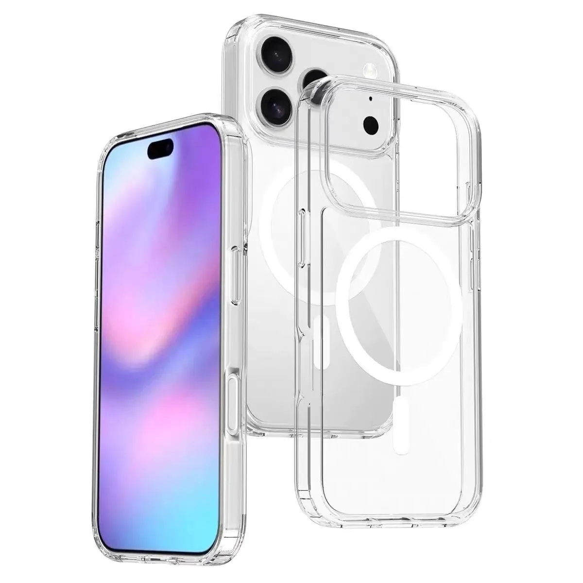 Magnetische Anti-Vergilbungs-Slim-Transparent-Hülle für iPhone 18 17Air 16 15 14 11 ProMax 13 12 MINI Stoßfeste Durchsichtige Handyhülle