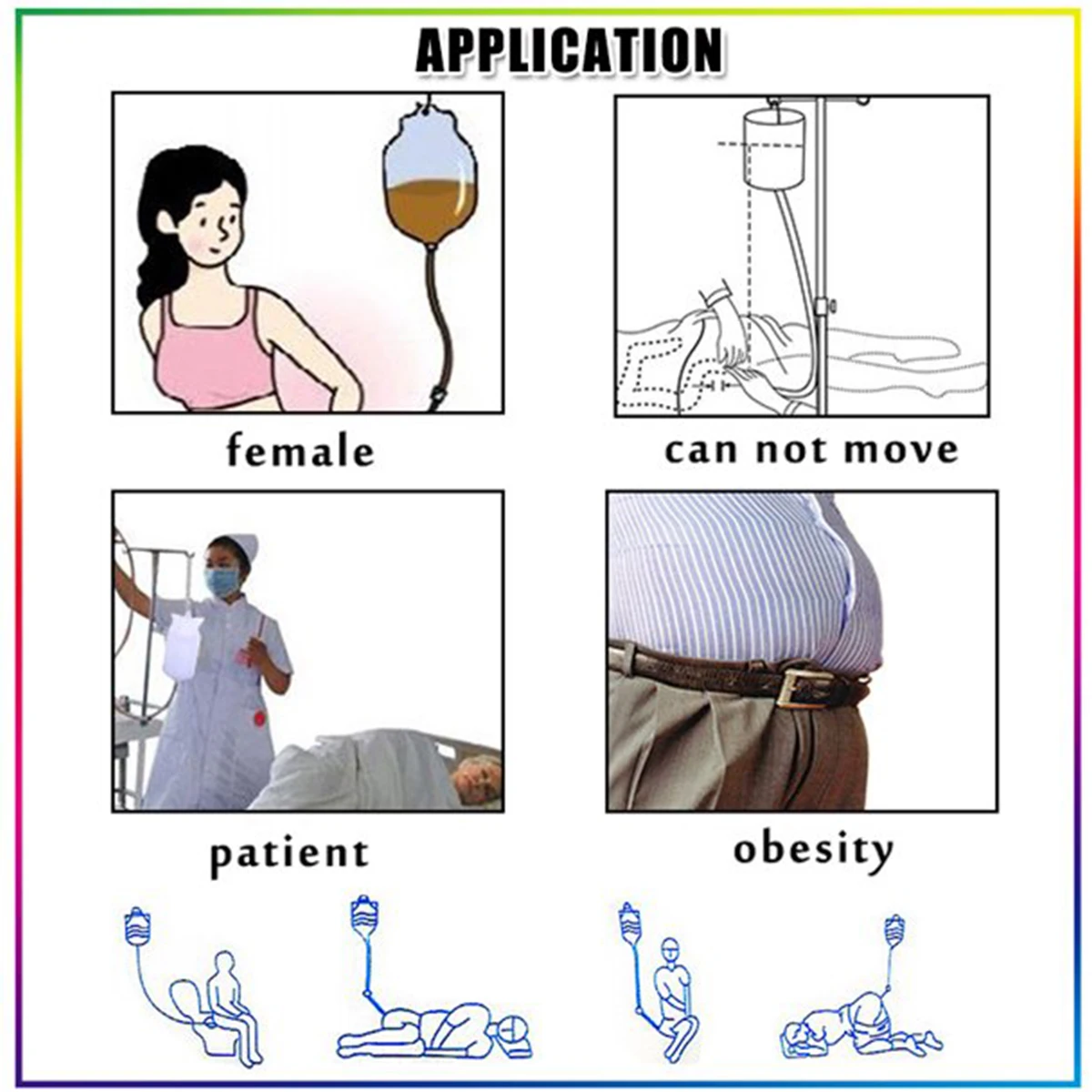 Reusabl Enema Bag Kit 2L Silicone Hot Water Bag Home Use Cleansing Private Parts Care Analhygiene Controlled Flush Enteroclysis 3